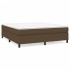 Cama box spring con colchón tela marrón oscuro 160x200