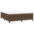 Cama box spring con colchón tela marrón oscuro 160x200