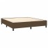Cama box spring con colchón tela marrón oscuro 160x200