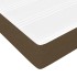 Cama box spring con colchón tela marrón oscuro 160x200