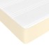 Cama box spring con colchón cuero sintético crema 100x200