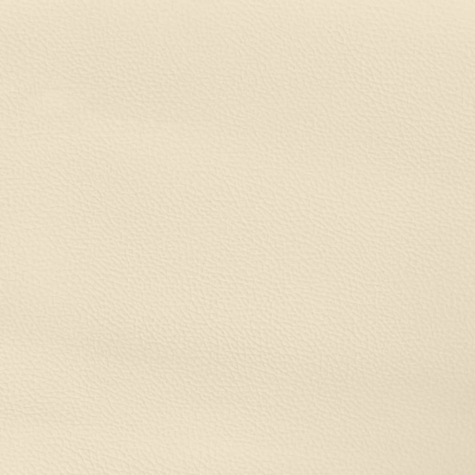 Cama box spring con colchón cuero sintético crema 100x200