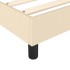 Cama box spring con colchón tela color crema 140x190