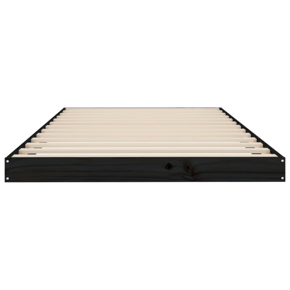 Estructura de cama madera maciza de pino negro 100x200