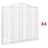Cestas de gaviones 4 uds forma de arco hierro 200x30x180/200