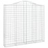 Cestas de gaviones 4 uds forma de arco hierro 200x30x180/200