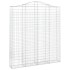 Cestas de gaviones 2 uds forma de arco hierro 200x30x220/240