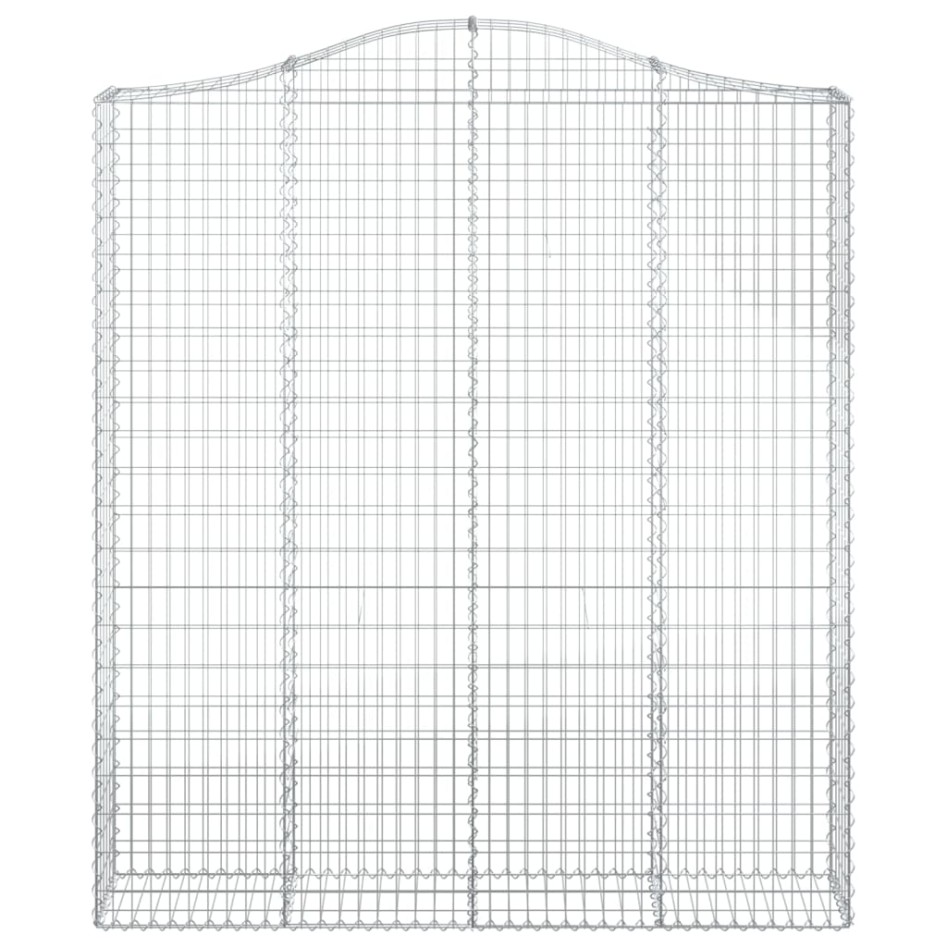 Cestas de gaviones 2 uds forma de arco hierro 200x30x220/240