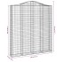 Cestas de gaviones 2 uds forma de arco hierro 200x30x220/240