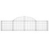 Cestas de gaviones 5 uds forma de arco hierro 200x30x40/60