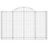 Cestas de gaviones 5 uds forma de arco hierro 200x30x120/140