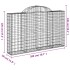 Cestas de gaviones 5 uds forma de arco hierro 200x30x120/140