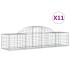 Cestas de gaviones 11 uds forma de arco hierro 200x50x40/60