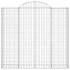 Cestas de gaviones 3 uds forma de arco hierro 200x30x180/200