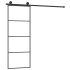 Puerta corredera con set herrajes vidrio ESG aluminio 76x205