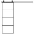 Puerta corredera con set herrajes vidrio ESG aluminio 76x205