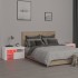Mesitas de noche con luces LED 2 uds blancas