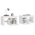 Mesitas de noche con luces LED 2 uds blancas