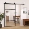 Puerta corredera set herrajes vidrio ESG aluminio 102,5x205 cm