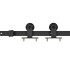 Puerta corredera set herrajes vidrio ESG aluminio 102,5x205