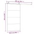 Puerta corredera set herrajes vidrio ESG aluminio 102,5x205