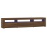 Mueble de TV con luces LED marrón roble 195x35x40