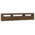 Mueble de TV con luces LED marrón roble 195x35x40