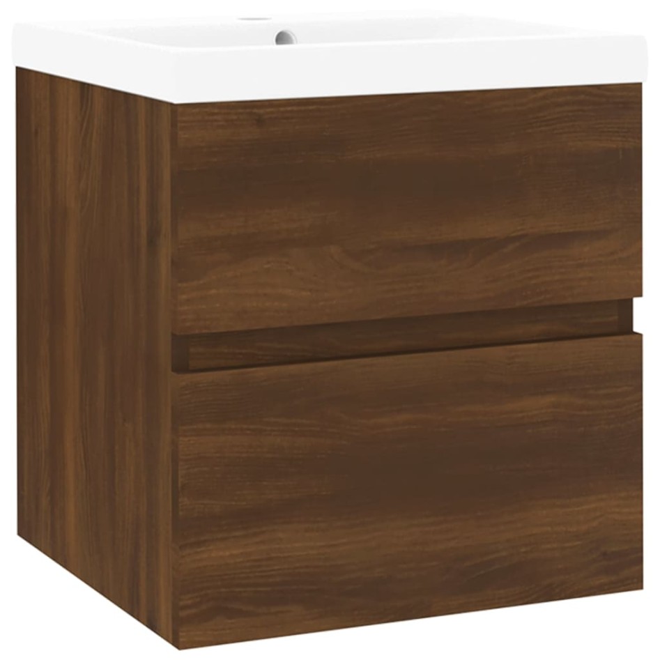 Mueble de baño con lavabo madera contrachapada marrón