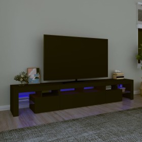 Mueble de TV con luces LED Negro 230x36,5x40