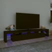 Mueble de TV con luces LED Negro 230x36,5x40 cm