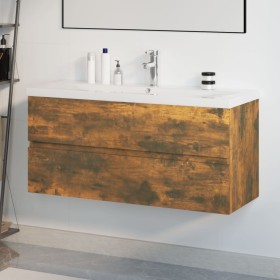 Mueble de baño con lavabo madera contrachapada roble
