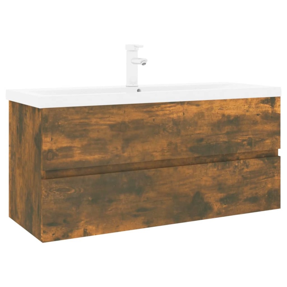 Mueble de baño con lavabo madera contrachapada roble