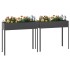 Jardineras 2 unidades acero galvanizado gris