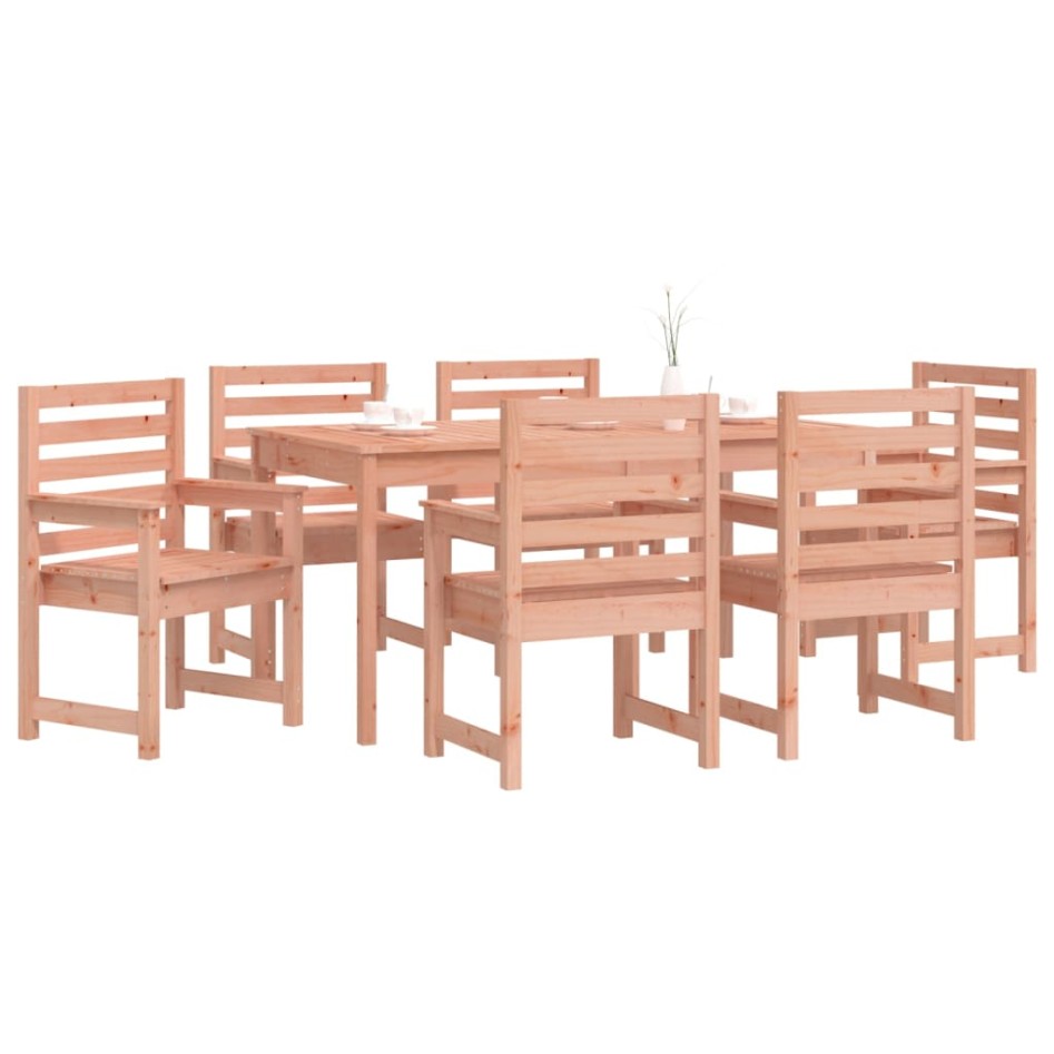 Juego de comedor para jardín 7 pzas madera maciza abeto