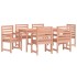 Juego de comedor para jardín 7 pzas madera maciza abeto