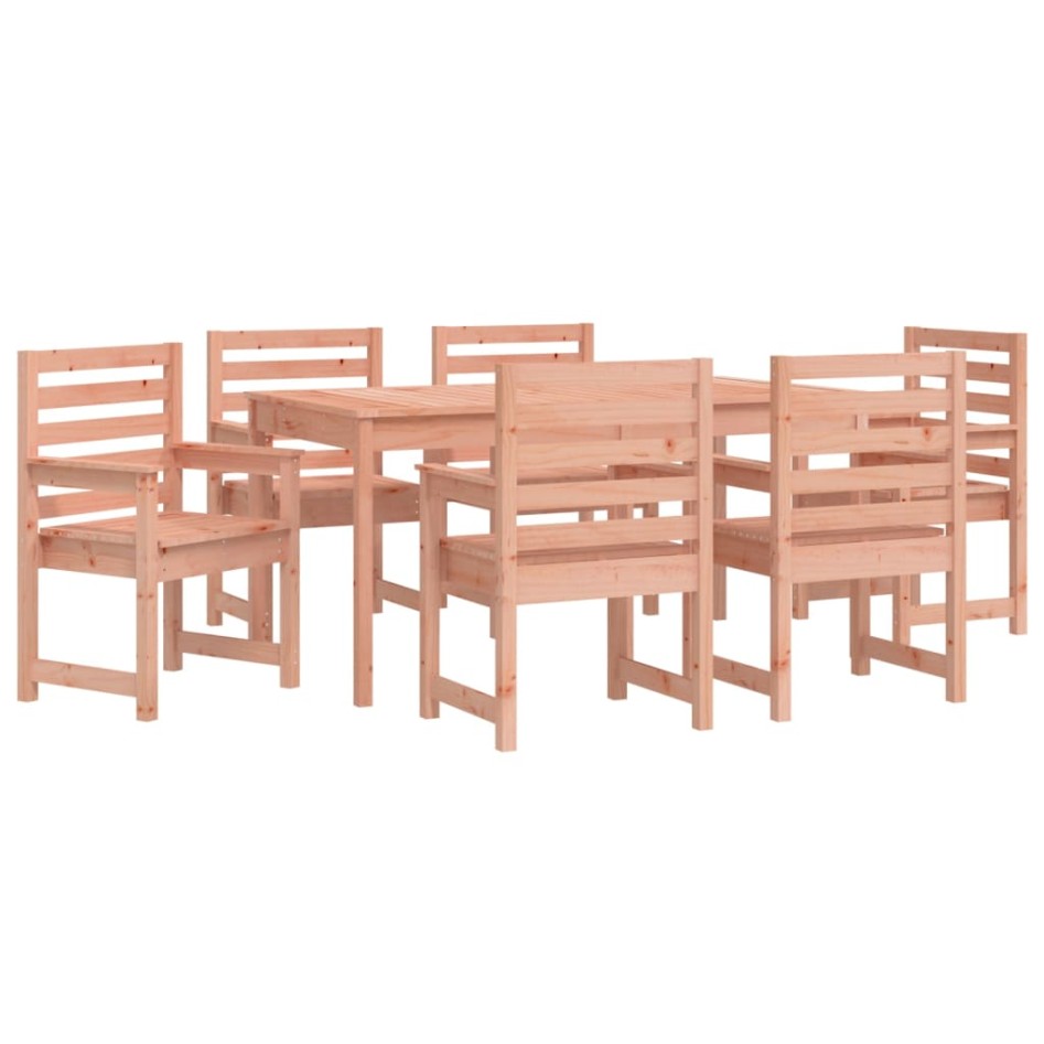 Juego de comedor para jardín 7 pzas madera maciza abeto