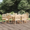 Juego de comedor de jardín 7 piezas madera maciza de pino