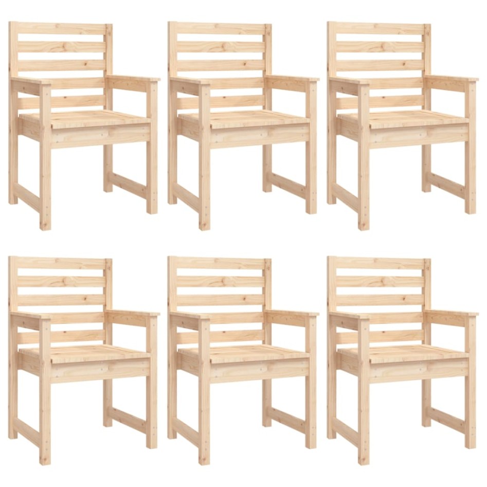 Juego de comedor de jardín 7 piezas madera maciza de