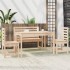 Juego de comedor de jardín 4 piezas madera maciza de