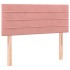 Cama box spring con colchón terciopelo rosa 100x200