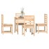 Juego de comedor de jardín 5 piezas madera maciza de