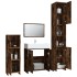 Set de muebles baño 4 pzas madera contrachapada roble