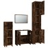 Set de muebles baño 4 pzas madera contrachapada roble