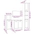 Set de muebles baño 4 pzas madera contrachapada roble