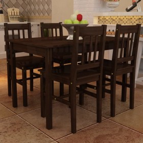 Mesa de comedor y 4 sillas madera