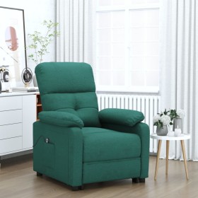 Sillón reclinable eléctrico tela verde
