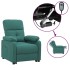 Sillón reclinable eléctrico tela verde