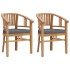 Juego de comedor para jardín 3 pzas madera maciza de