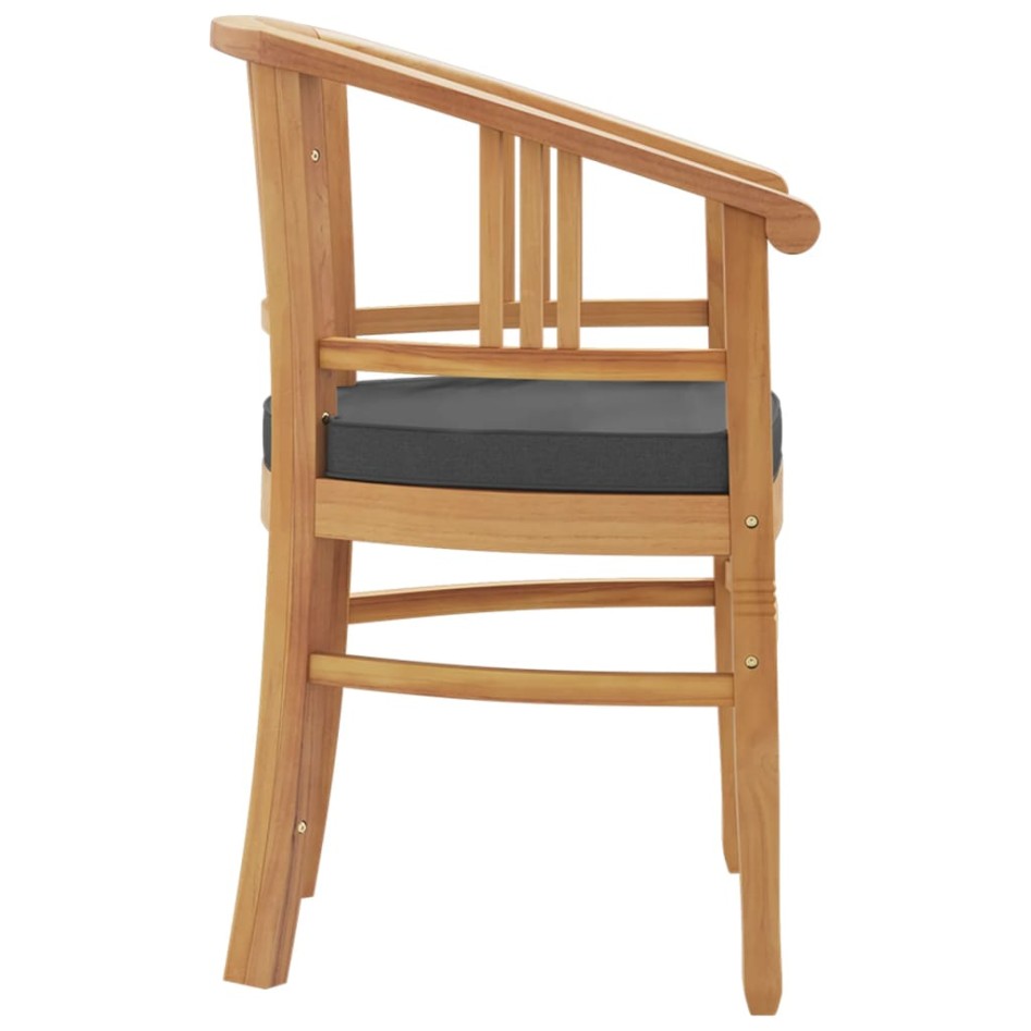 Juego de comedor para jardín 3 pzas madera maciza de