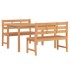 Juego de comedor para jardín 3 pzas madera maciza de